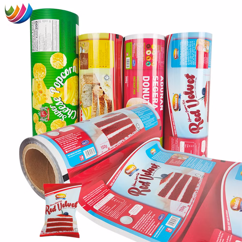 custom food plastic film opp vmpet pe pet cpp bopp pet stretch pvc idpe film for cake candy chocolate chips coffee tea milk powder food packaging